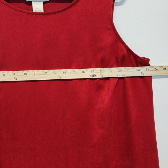 Vintage David Dart Maxi Dress Size 1X Red Shopping Thrifting Theme 90s Teacher - Picture 9 of 12